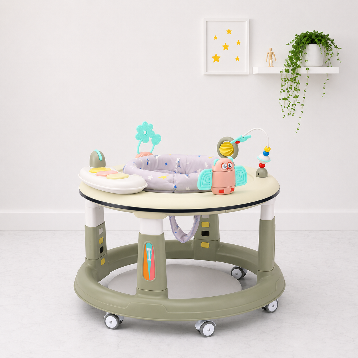 كراجة أطفال iBaby موديل W7 ألعاب محيطة ومتحرك 360 درجة - الصورة 2