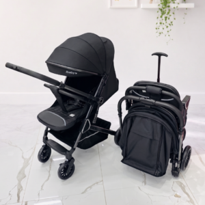 عربة الأطفال الفاخرة iBaby T7 – يد باتجاهين، نظام جر السفر (Trolley)، وراحة متكاملة