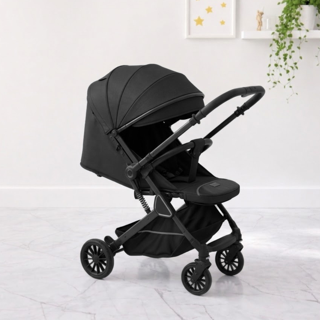 عربة الأطفال الفاخرة iBaby T7 – يد باتجاهين، نظام جر السفر (Trolley)، وراحة متكاملة - الصورة 4