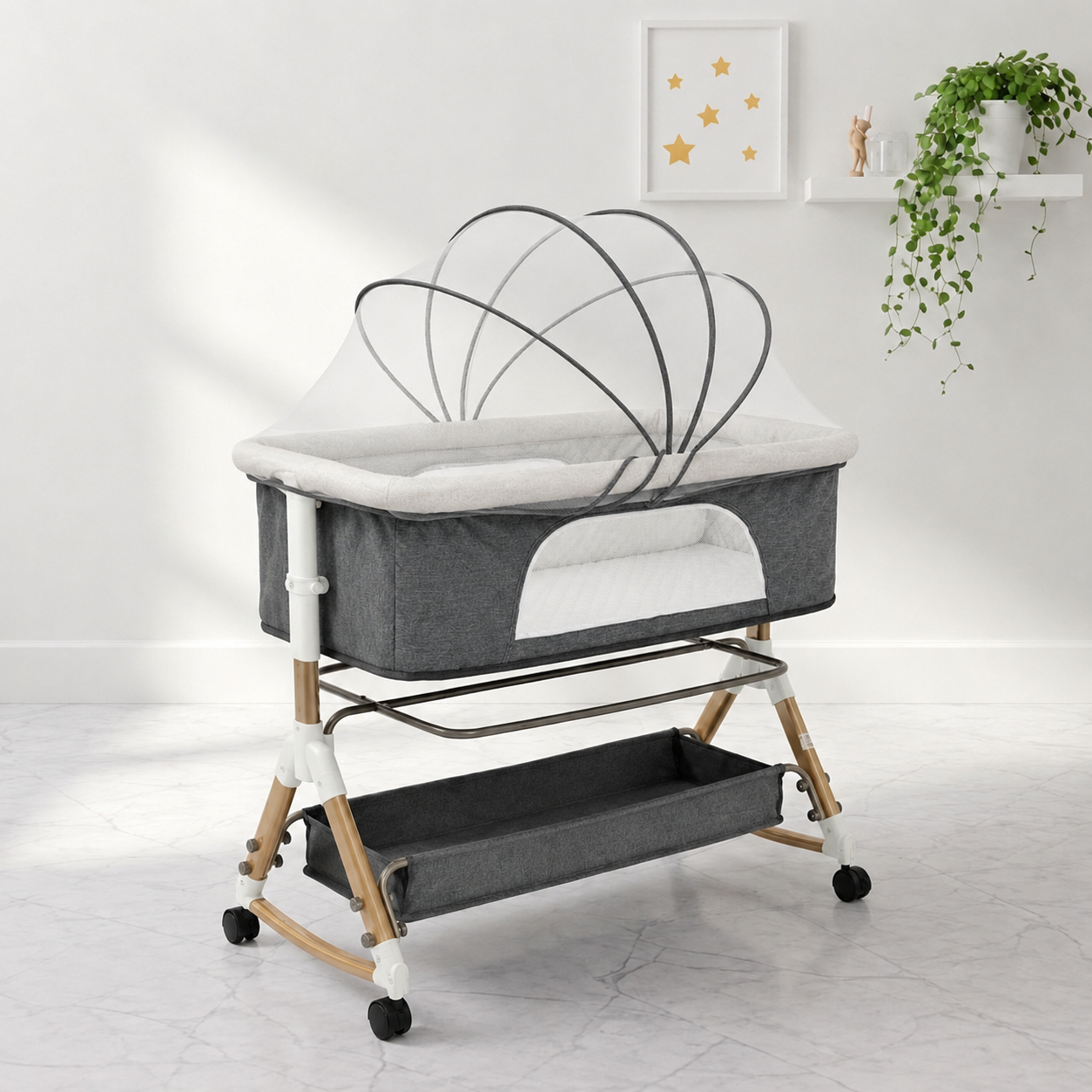 تخت الأطفال الفاخر iBaby Z2 – فرش داخلي مخمل - الصورة 2
