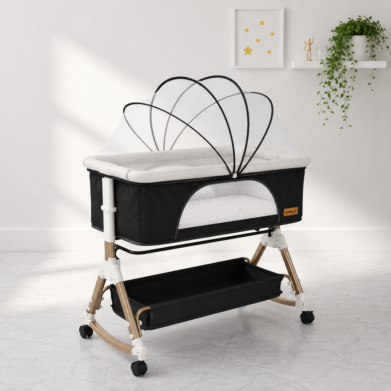 تخت الأطفال الفاخر iBaby Z2 – فرش داخلي مخمل - الصورة 3