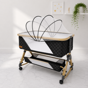 تخت الأطفال الفاخر الملكي iBaby Z3 – مساحة أكبر، هيكل مخشب أنيق